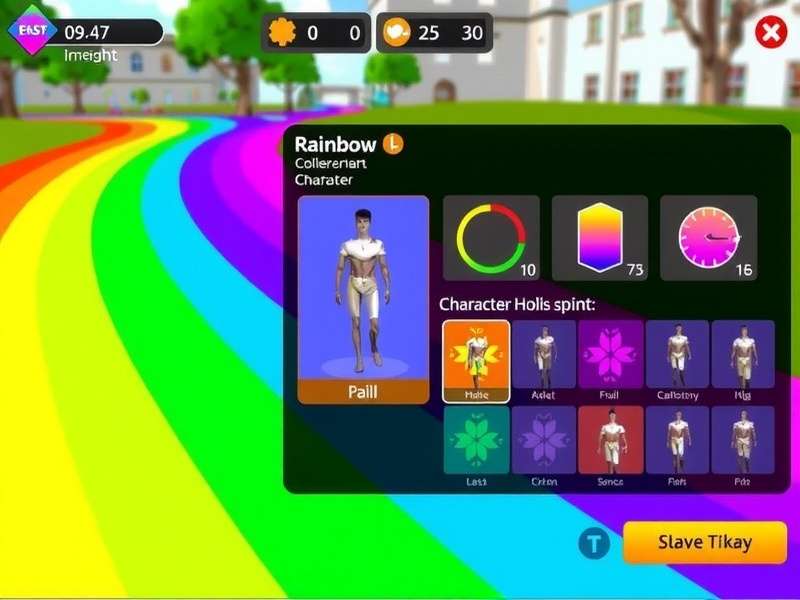 Rainbow Holi Sprint Character Customization